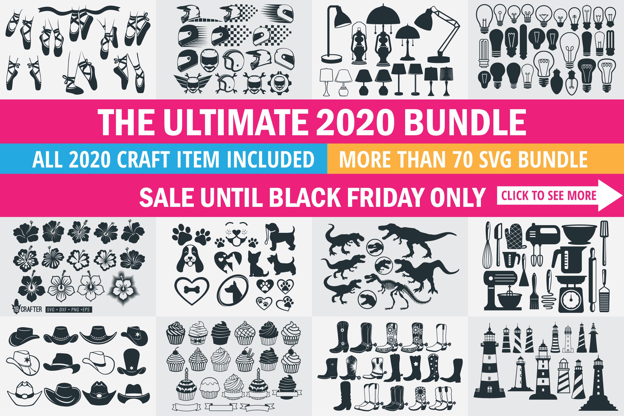 The ultimate 2020 SVG craft sale big bundle view 3