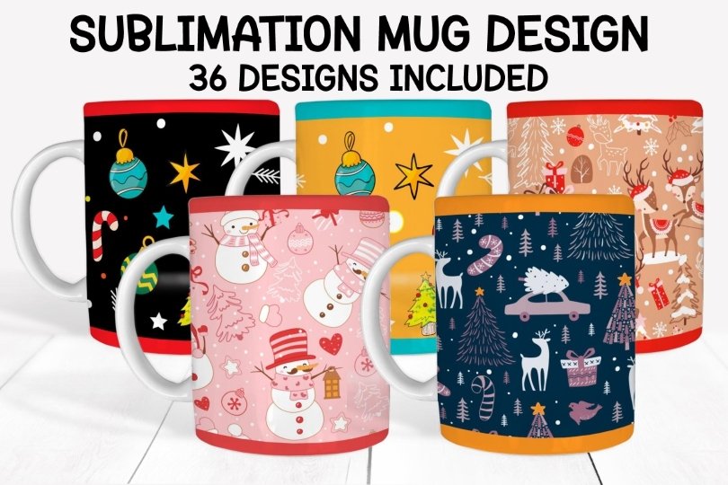 Bundle 36 Christmas Mug Sublimation Designs