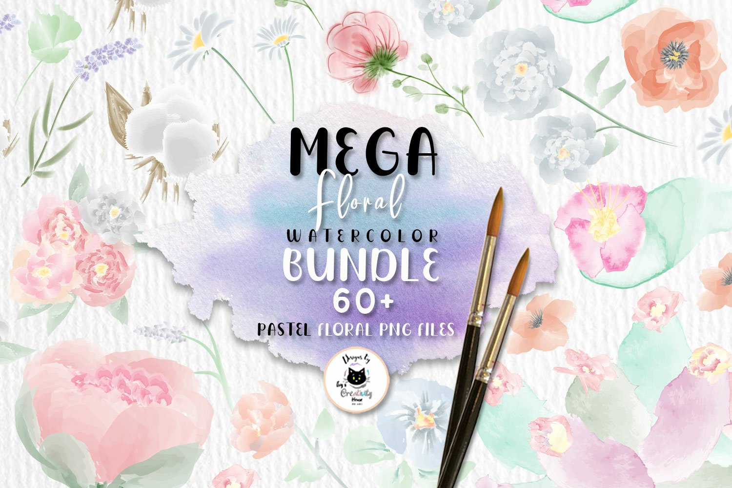 Watercolor Flower MEGA Bundle | Floral Sublimation Designs