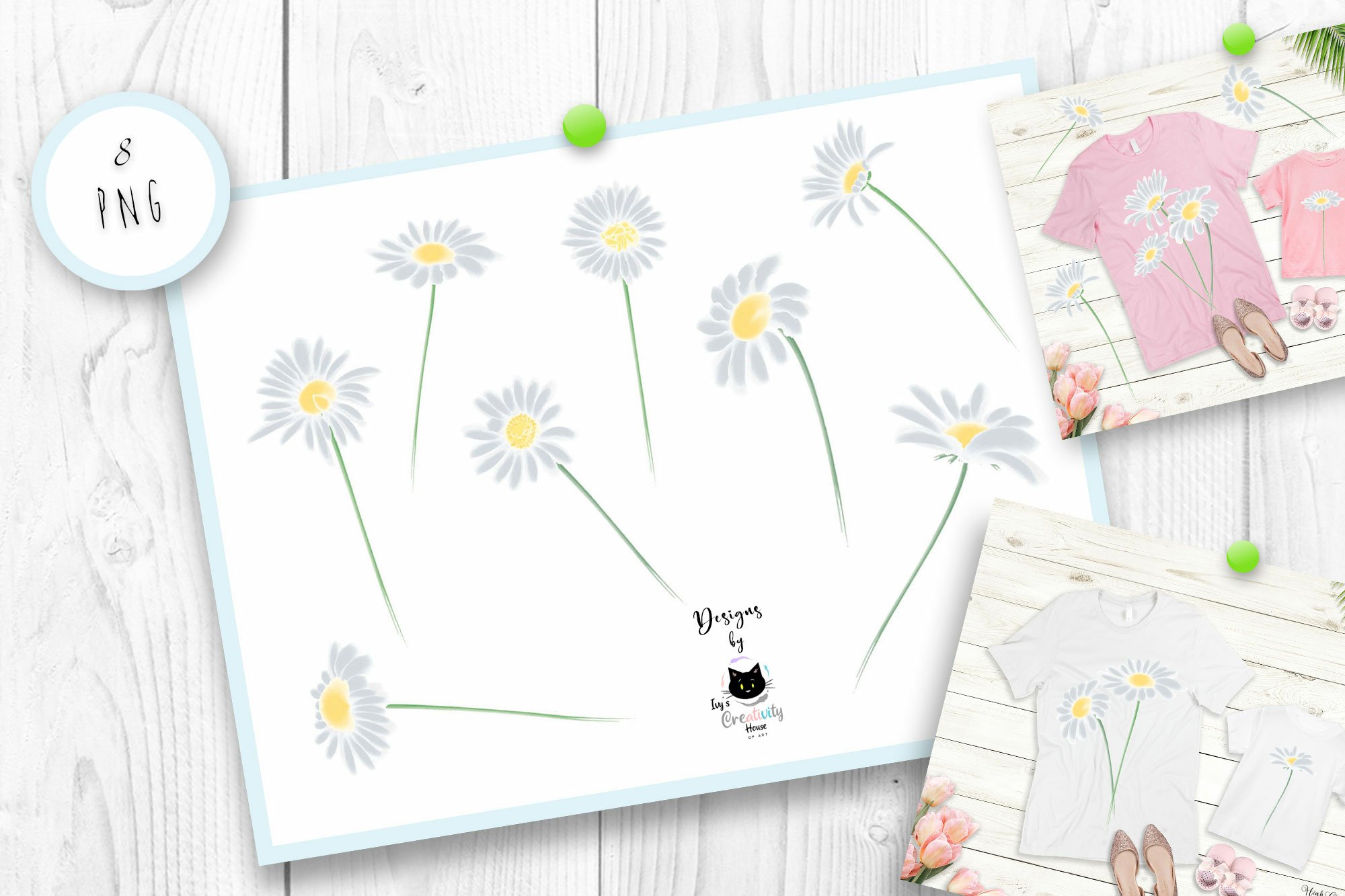 Watercolor Flower MEGA Bundle | Floral Sublimation Designs view 3