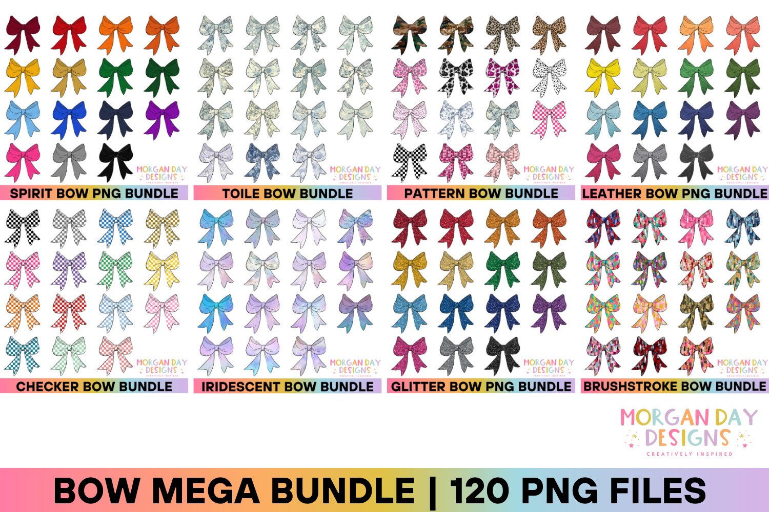 Preppy Coquette Bow PNG Sublimation Megan Bundle
