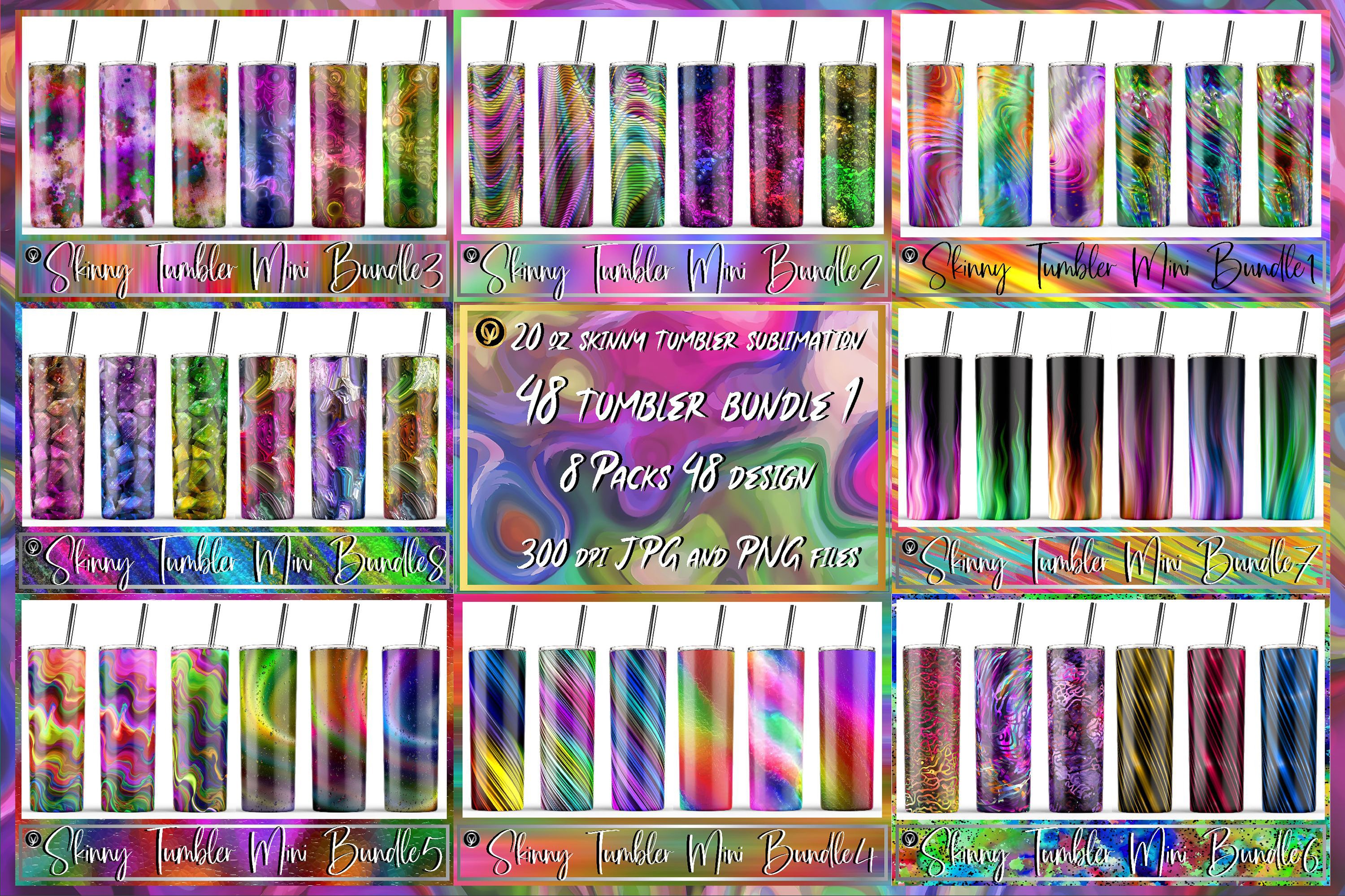 192 Skinny Tumbler Bundle 1.Astract 20 oz Skinny Tumbler view 3