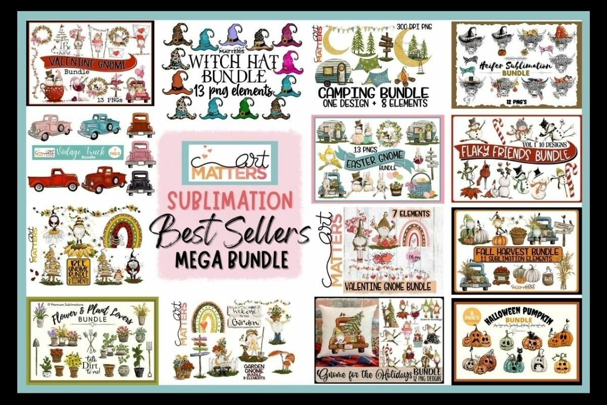 Best Sellers Mega Bundle |145 PNGs - 300 DPI