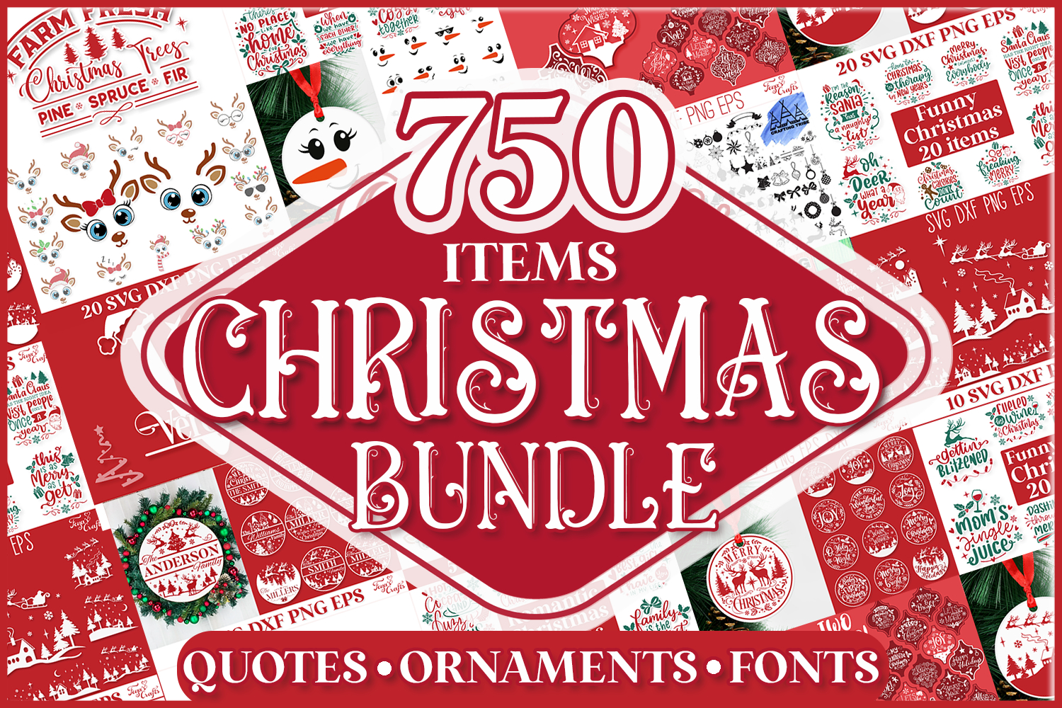 Christmas SVG Files Bundle with 750 Items