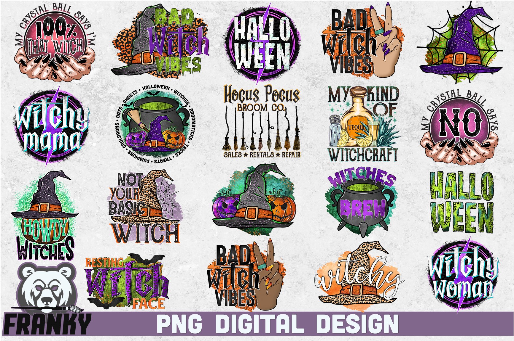 Halloween sublimation bundle | 19 PNG designs