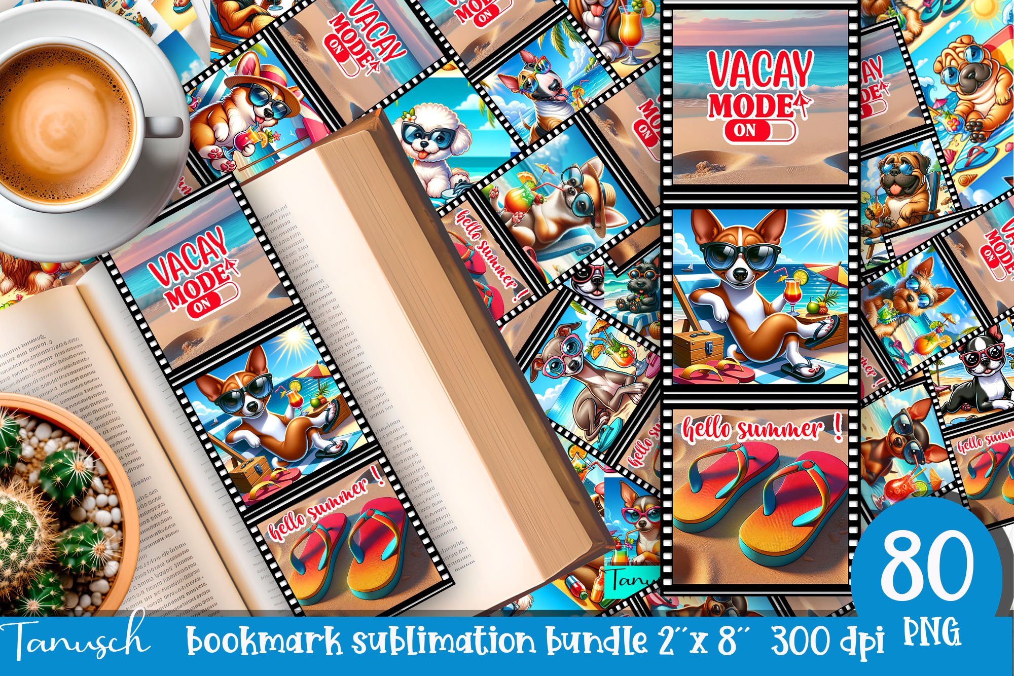 funny holiday dogs mega bundle sublimation / vacay mode on view 3