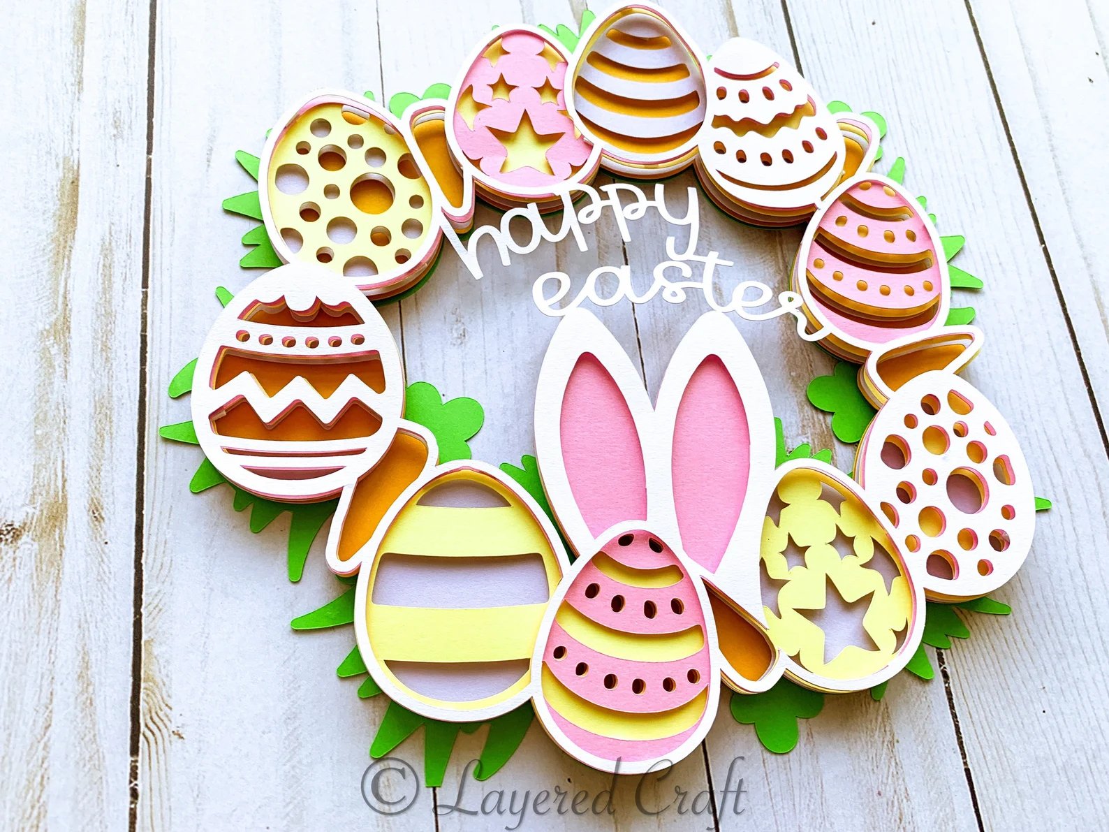 3D SVG Wreath Bundle: Easter/ Valentines/ Christmas/ Spring view 2