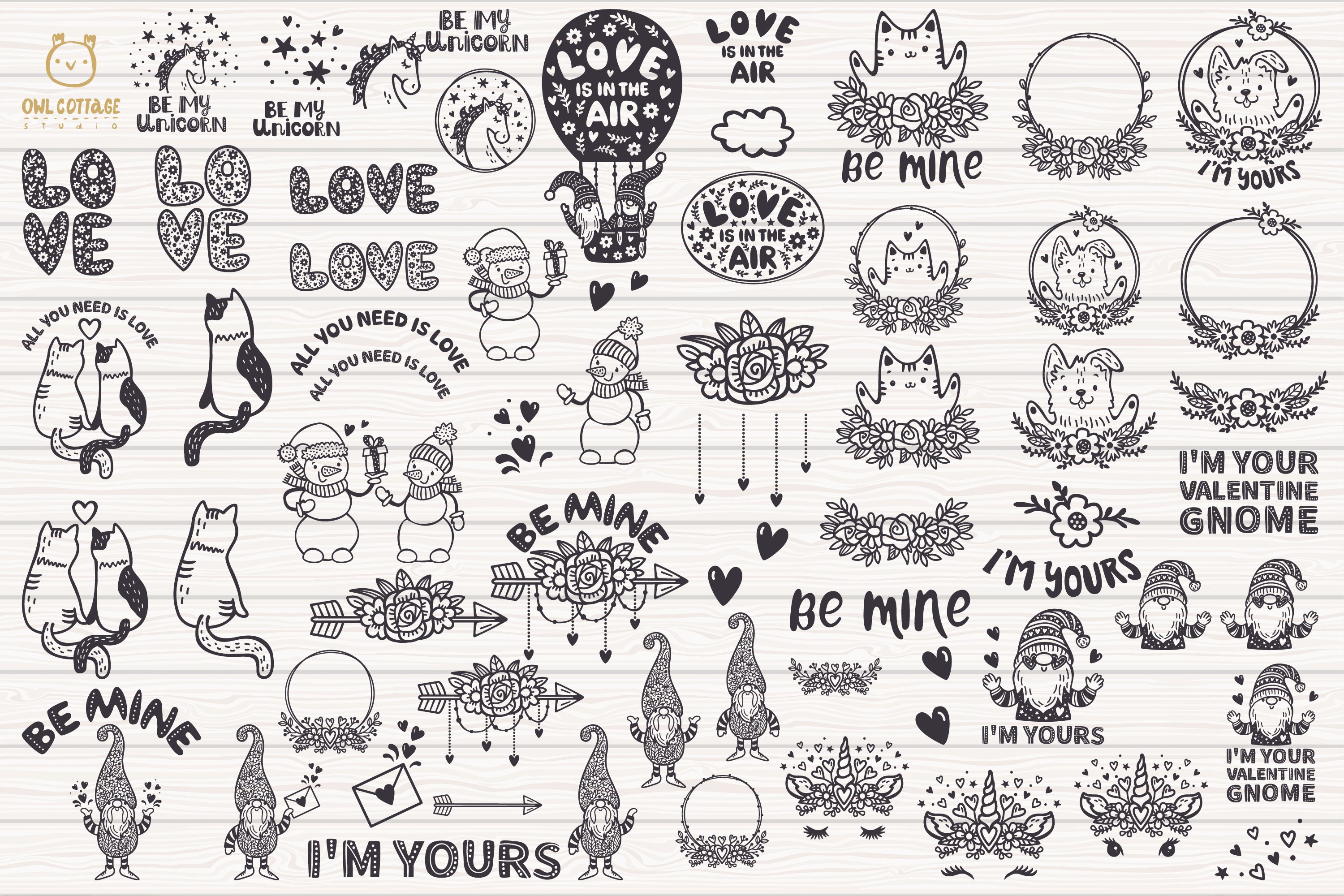 VALENTINES day svg BUNDLE , Valentine Clipart, Valentines D view 2