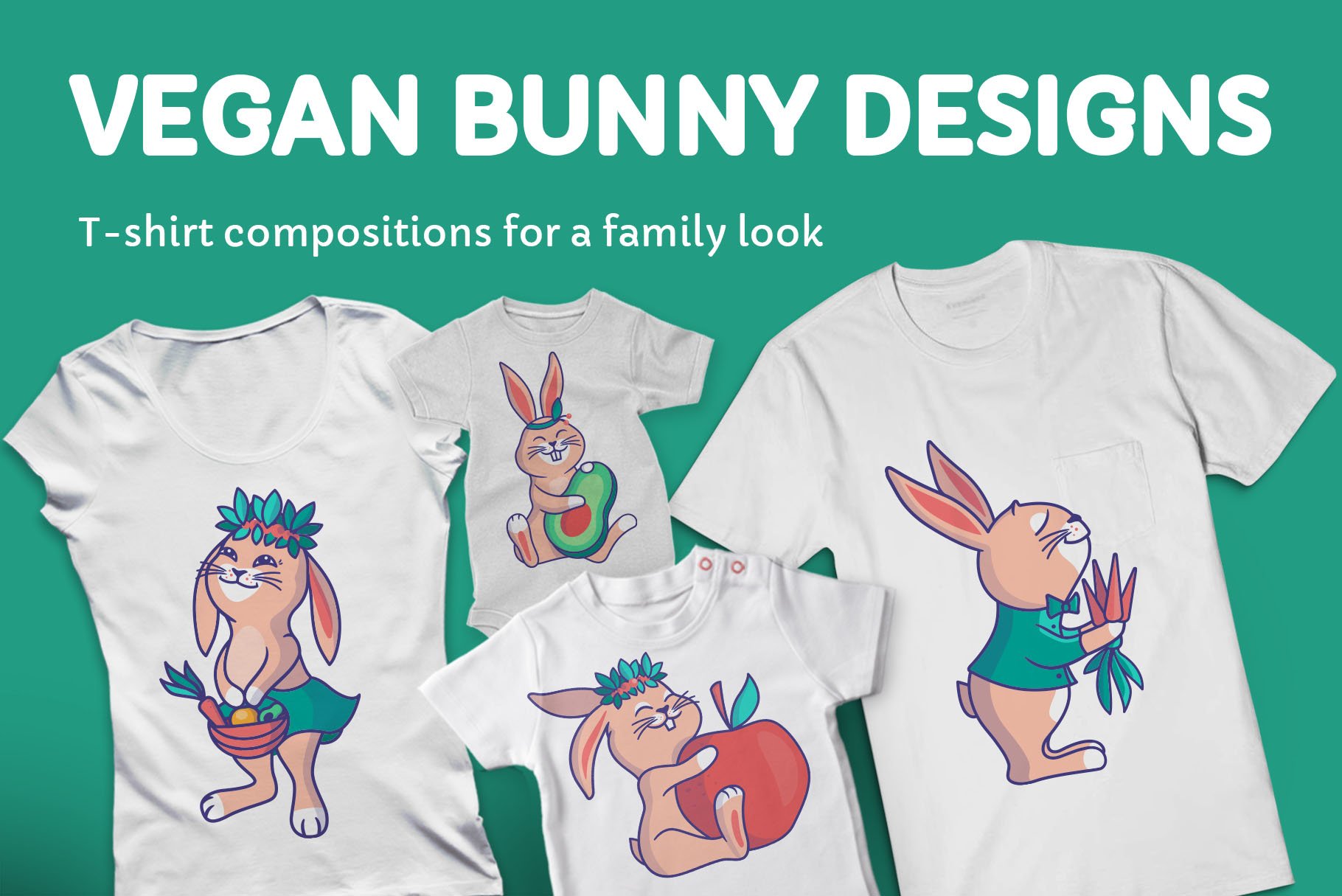 Family t-shirt designs. Animal clipat. Family sublimation view 2