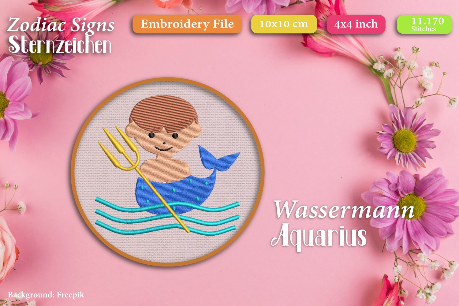 Zodiac signs - Embroidery Files - Bundle view 3