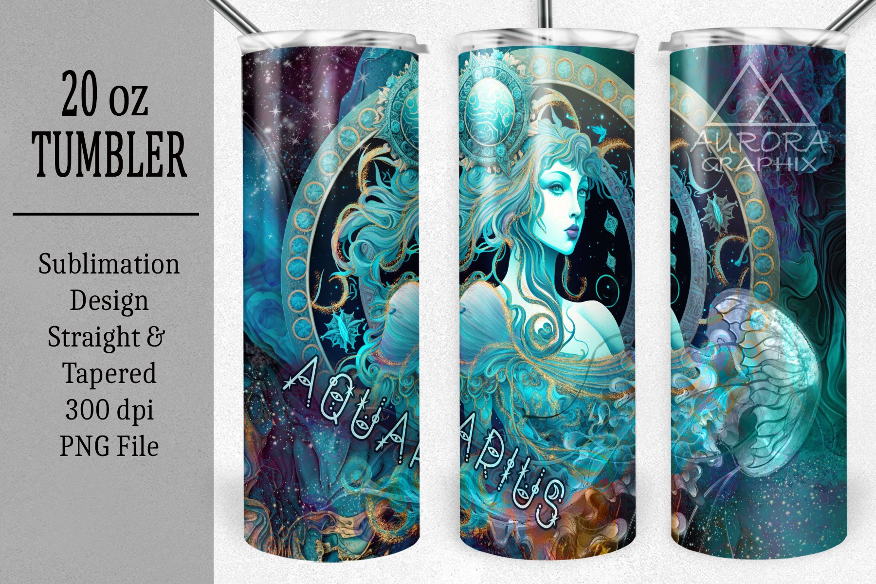 Zodiac Bundle - 20oz. Skinny Tumbler Sublimation Set view 3