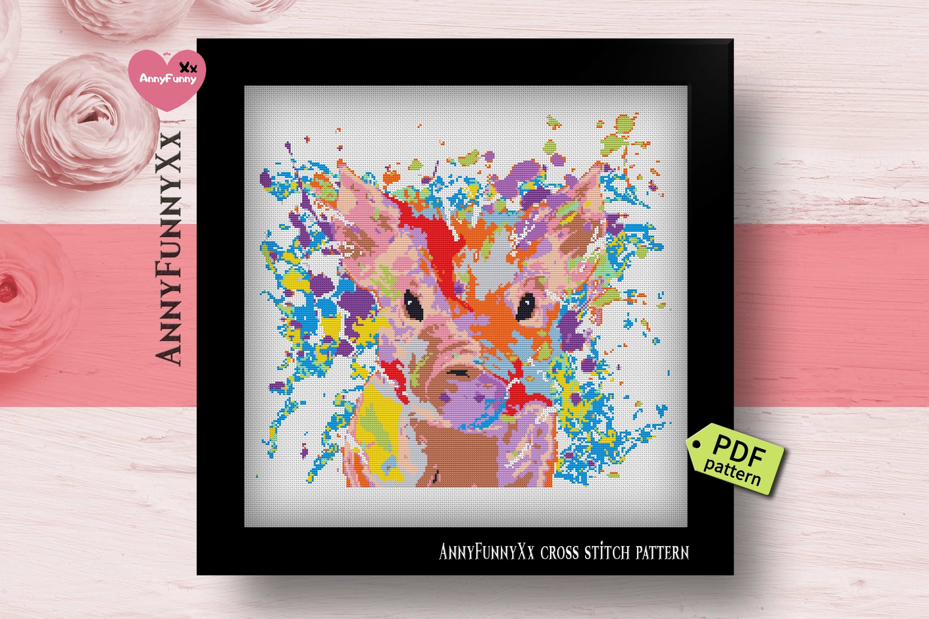 Cross stitch pattern set of 4 Animal cross-stitch Bundle view 3