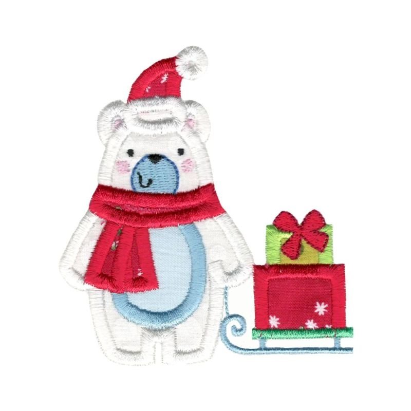 Jolly Holiday Applique Three | Christmas Embroidery Designs view 3
