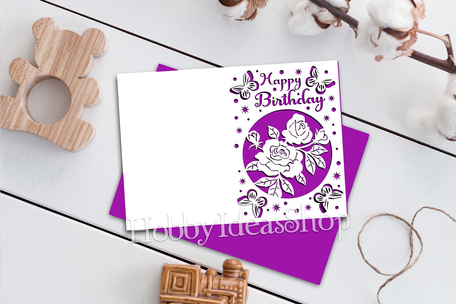 Happy Birthday Card Bundle, 6 Birthday Cards SVG for Cricut view 3
