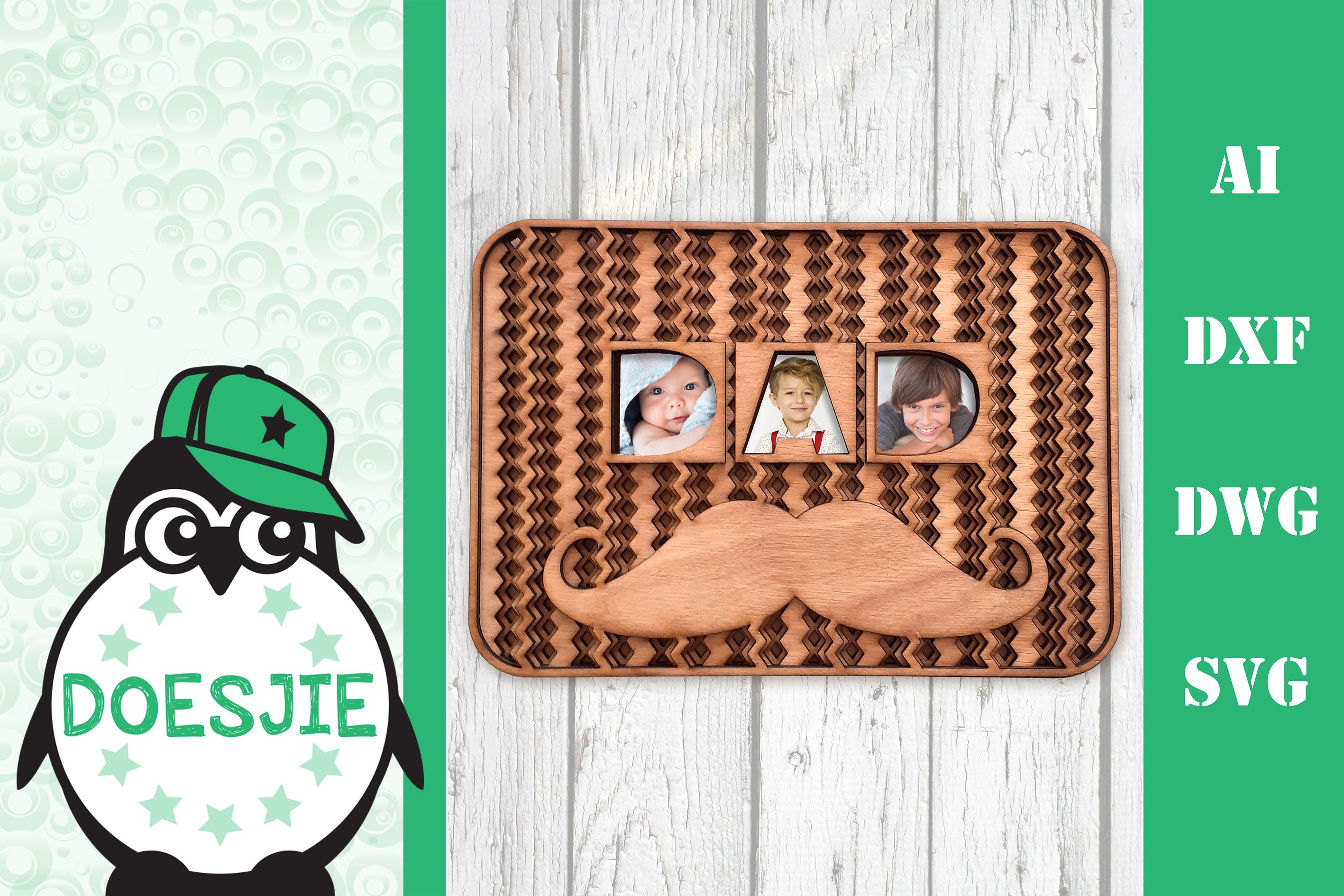 Fathers Day Bundle layered 3d svg dxf Multi layer mandala view 3