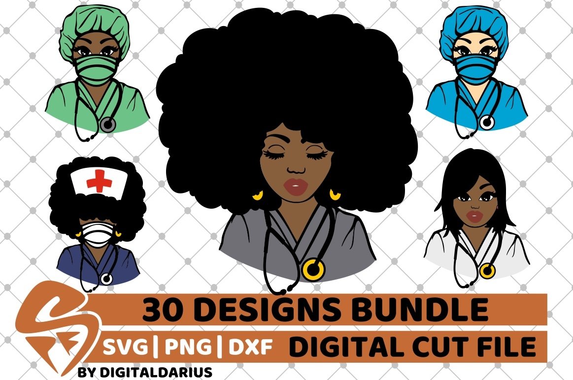 30x Amazing Nurse Bundle svg, Healthcare svg, Black History view 3