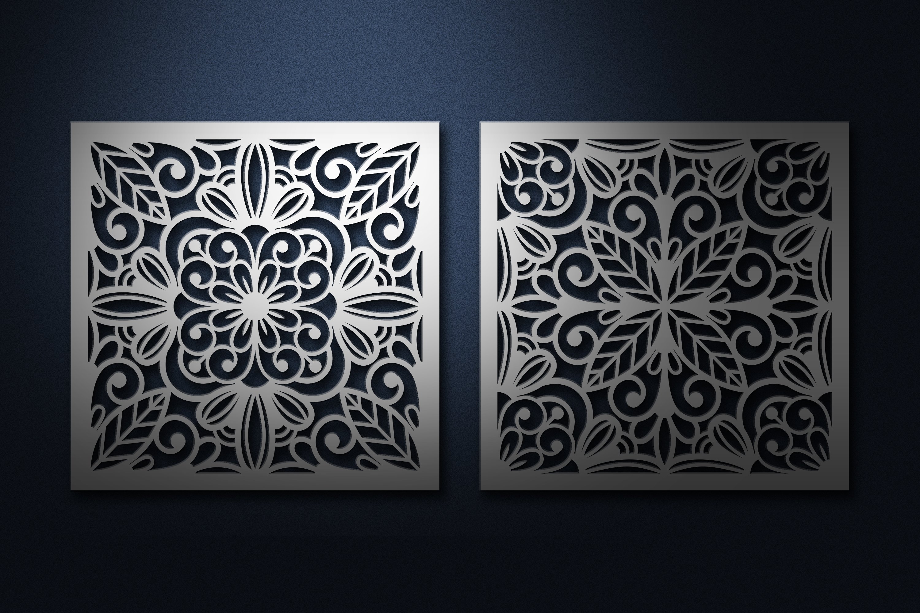 SVG 7 files of flower decorative wall panel for home decor. view 2