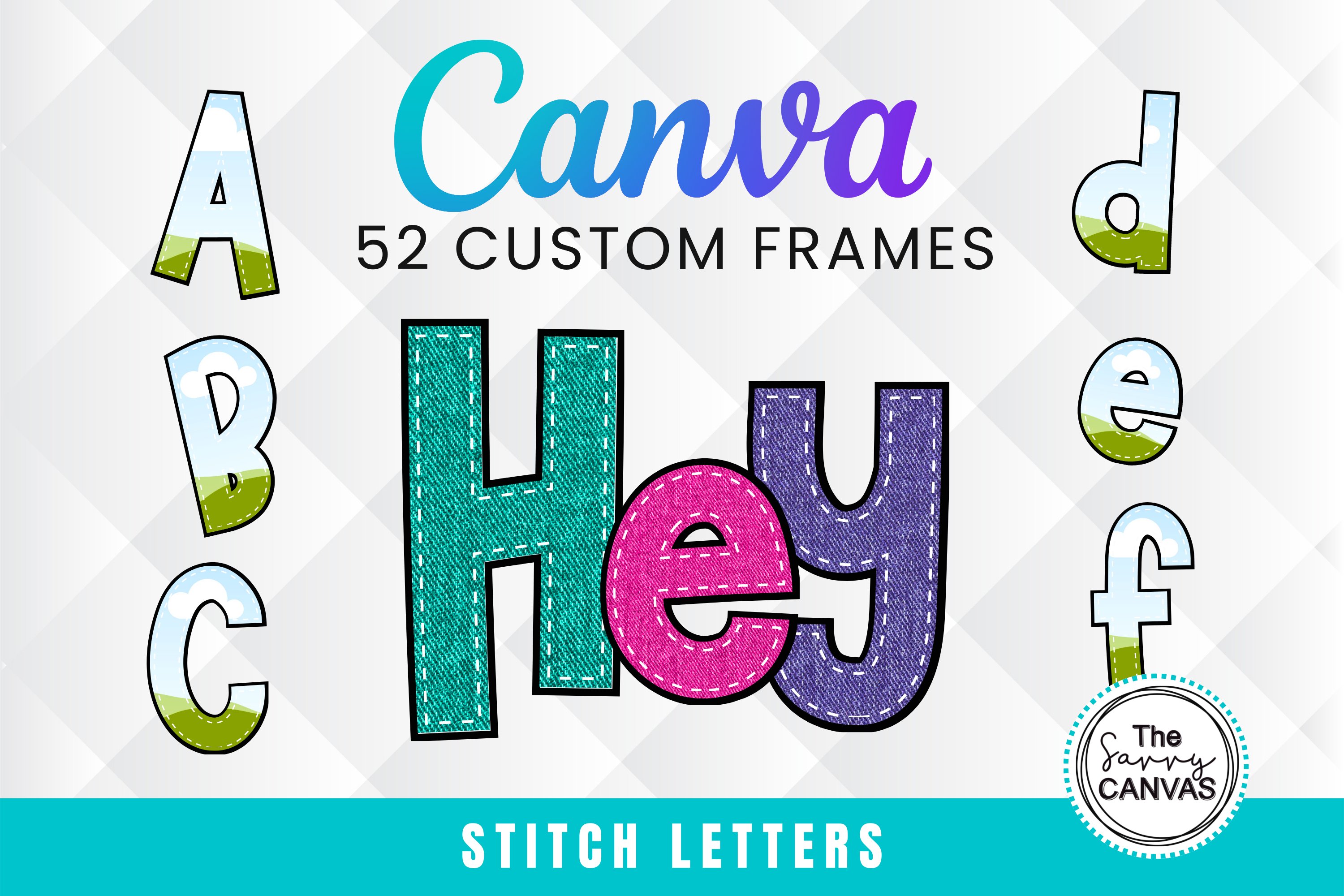 Alphabet Sets Fill your own Canva Frames view 3