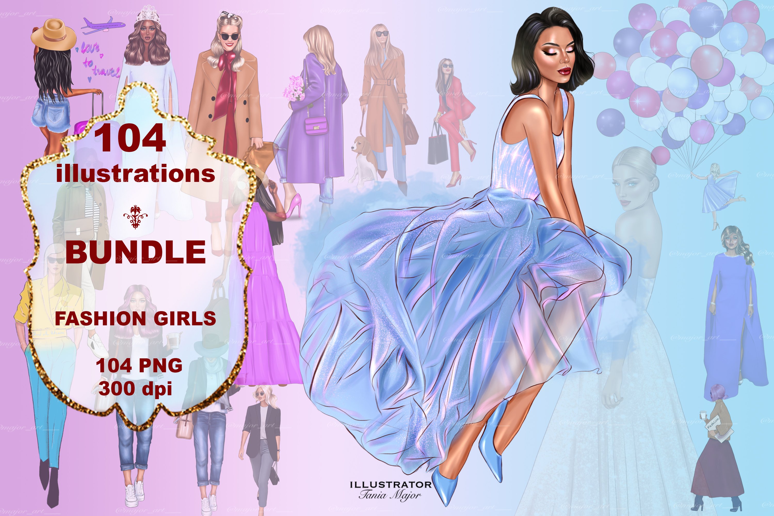 Fashion girl clipart
