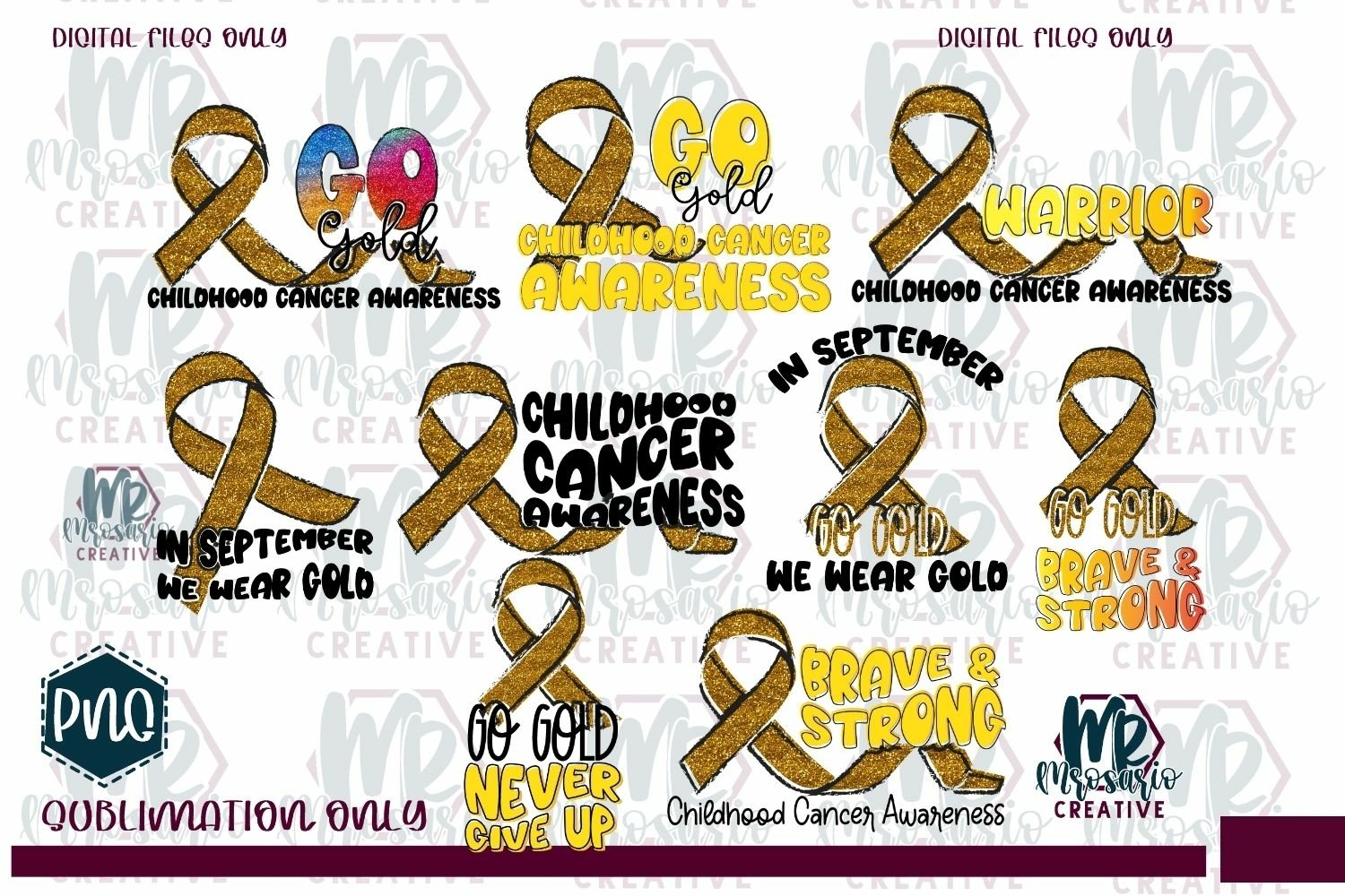 Childhood Cancer Awareness png, In September We Wear Gold