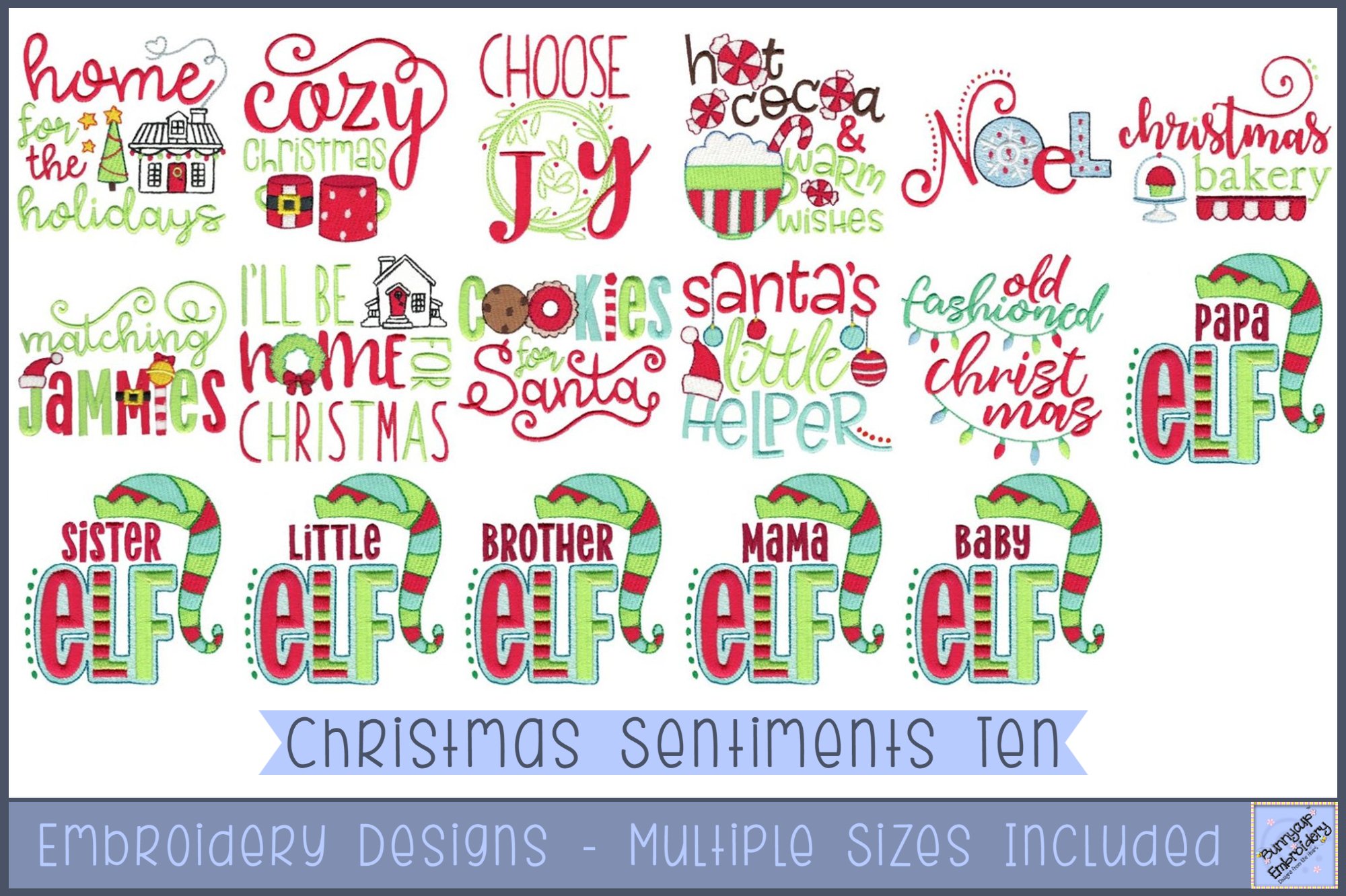Christmas Sentiments Ten | Christmas Embroidery Designs