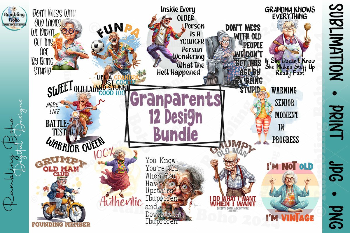 Grandparents Bundle of 12 Sublimation