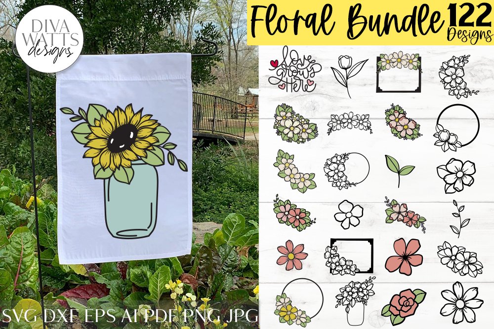 Floral SVG Bundle | Floral Designs