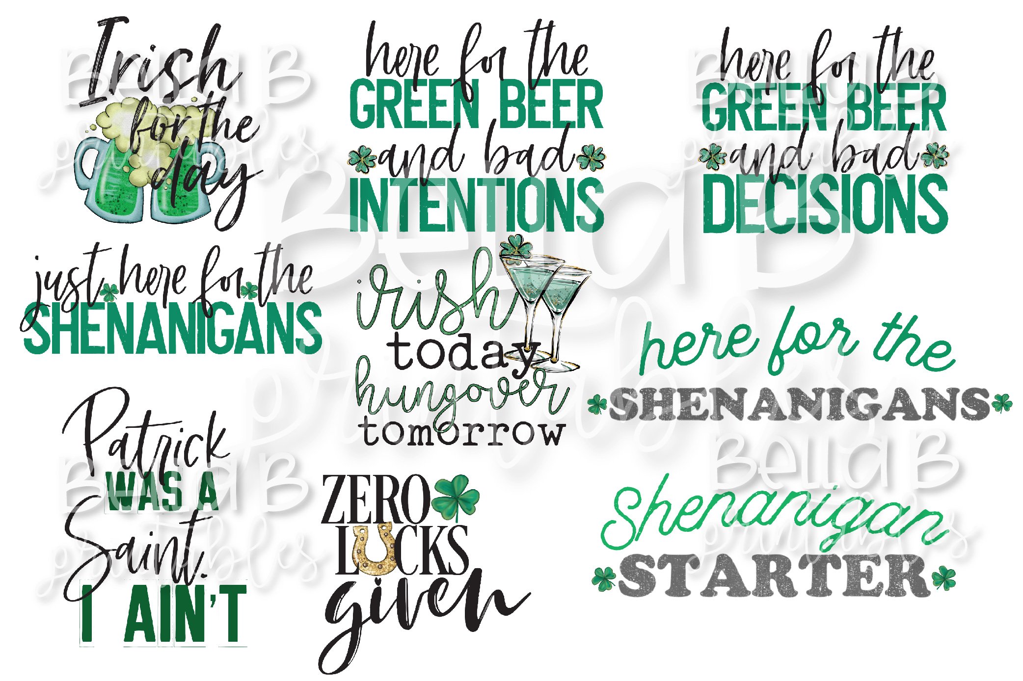 St Patricks Day Sublimation PNG Bundle view 3