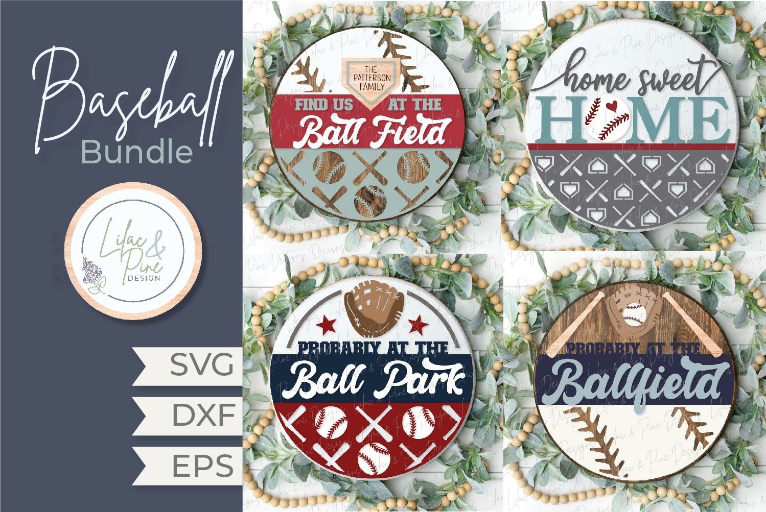 Baseball SVG sign Bundle - Glowforge SVG - laser ready