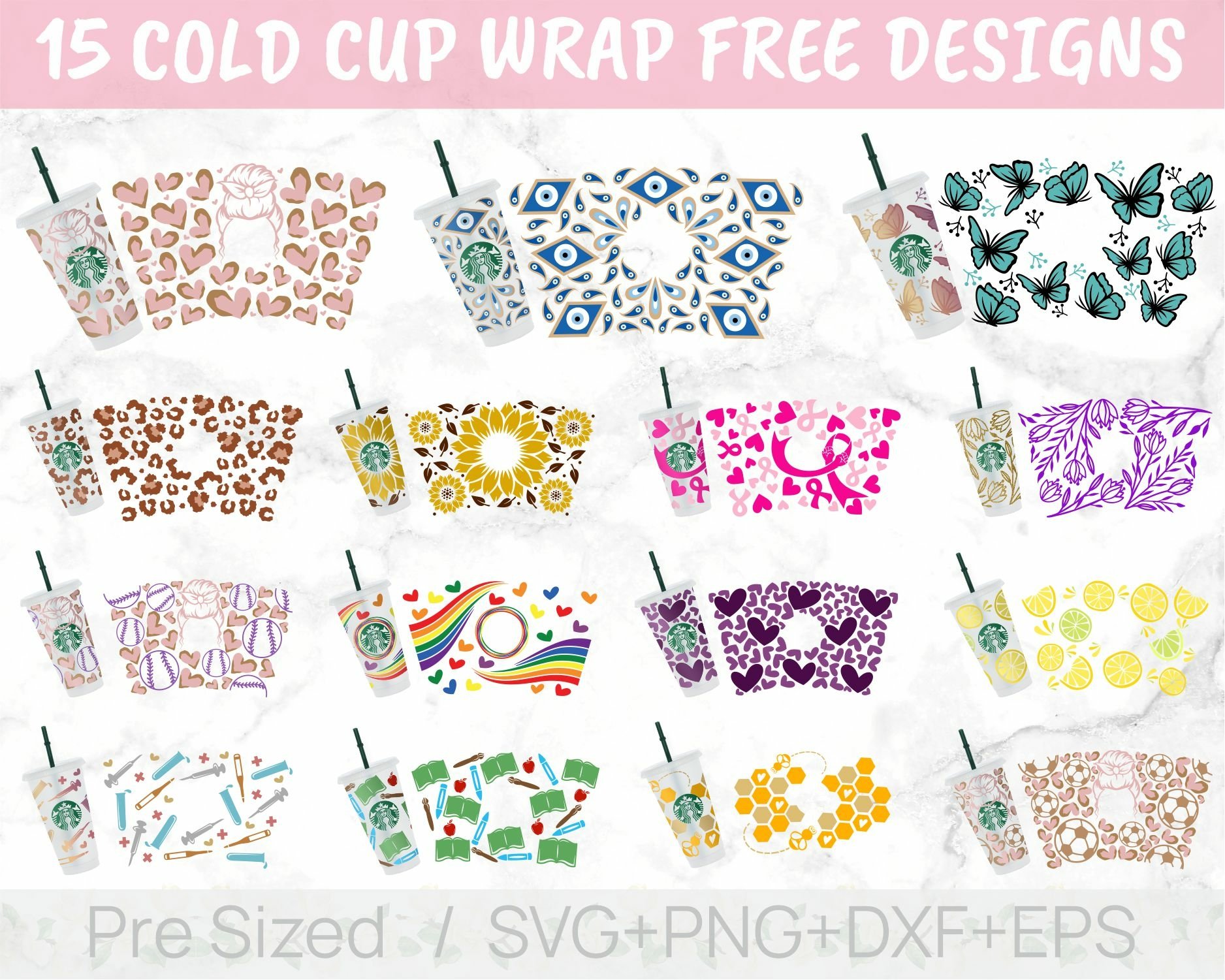 24oz Evil Eyes Starbucks Cold Cup Svg Bundle, Turkish Eye view 2