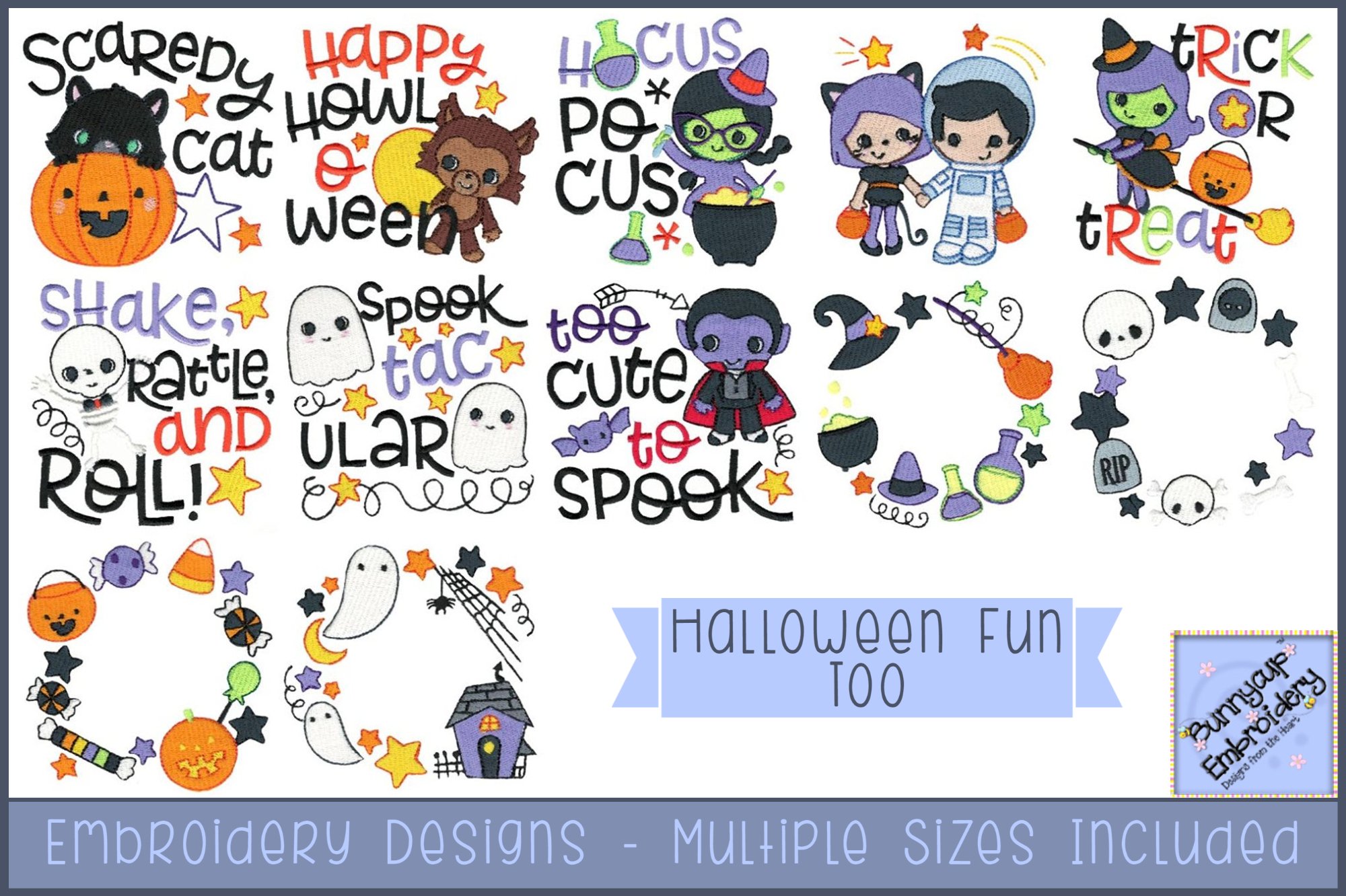 Halloween Fun Embroidery Designs