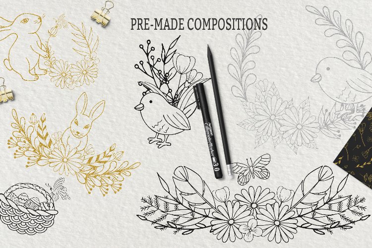Easter Spring SVG Bundle Design, Clipart SVG, Cutting Files view 2