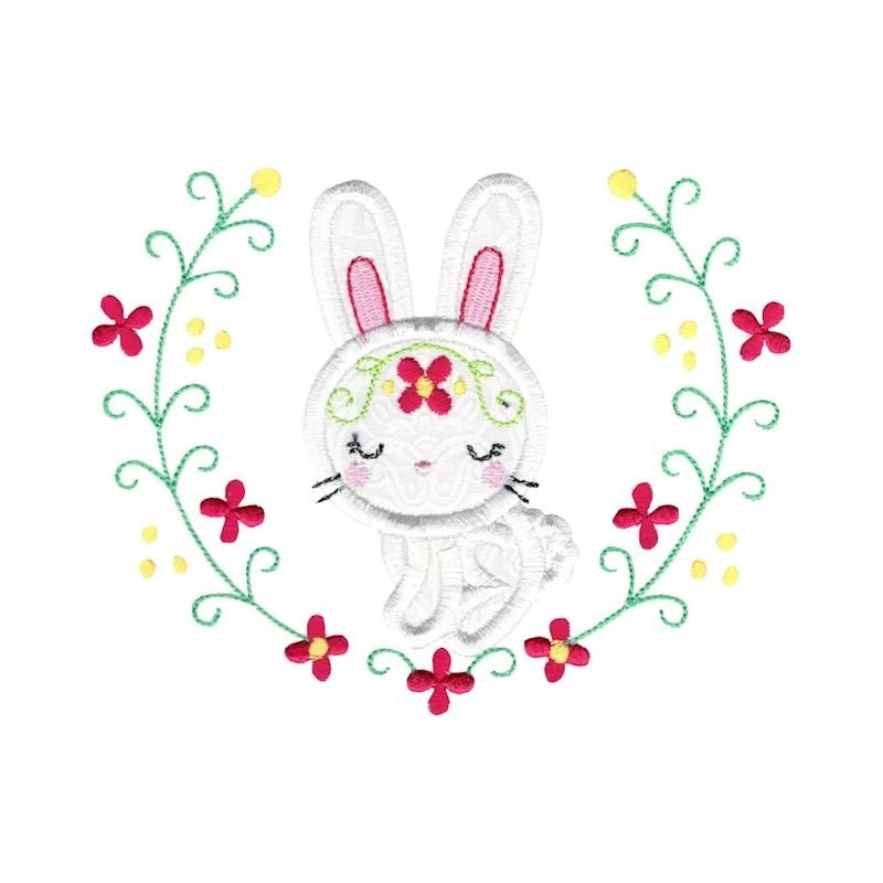 Applique Animal Laurels- 12 Machine Embroidery Designs view 3