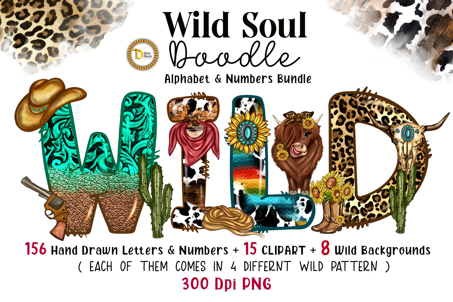 Best Seller Mega Doodle Alphabet Bundle Vol.2 | 650 PNGs view 2