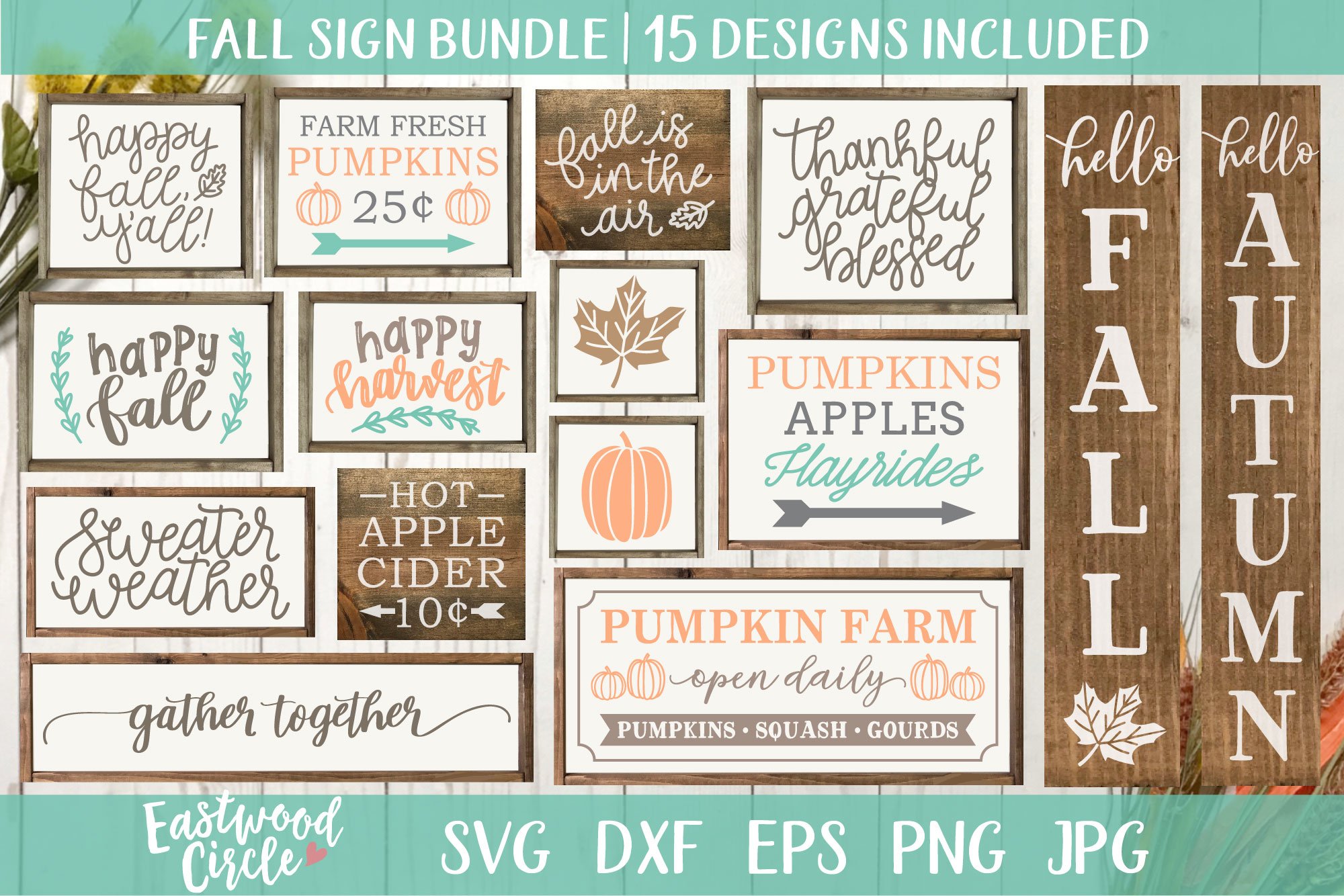 Four Seasons SVG Bundle - Spring, Summer, Fall, Winter Signs view 3