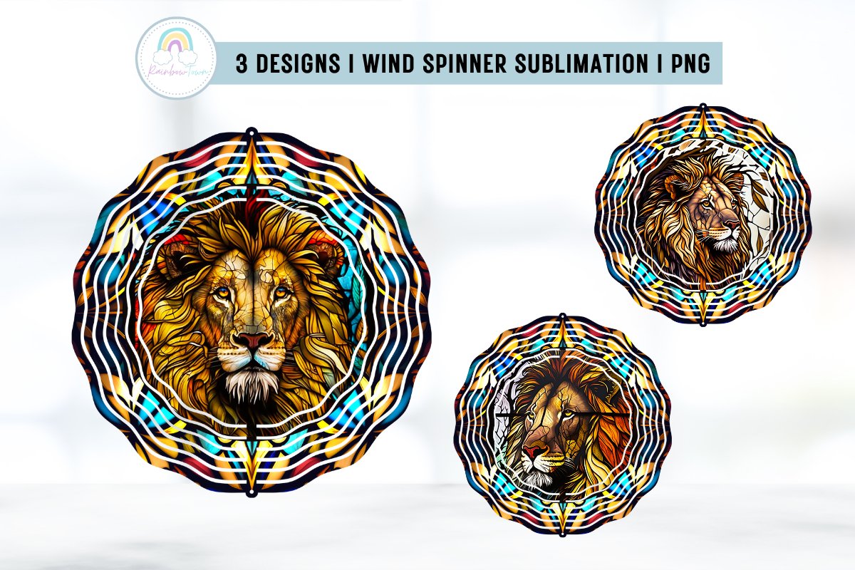 Stained Glass Wind Spinner Sublimation Bundle view 3