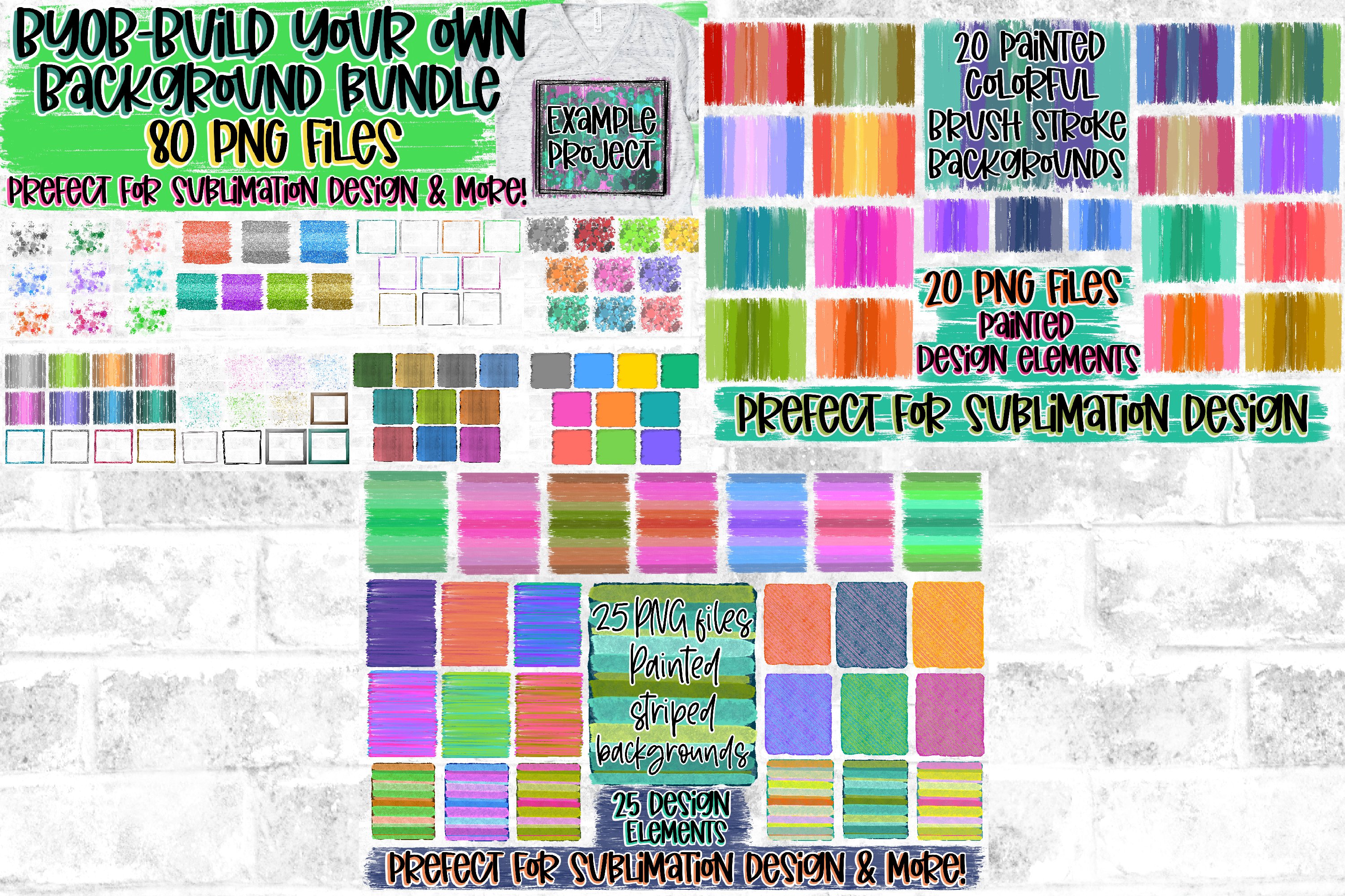 590 PNG Files! Crazy Big Sublimation Background Bundle view 2