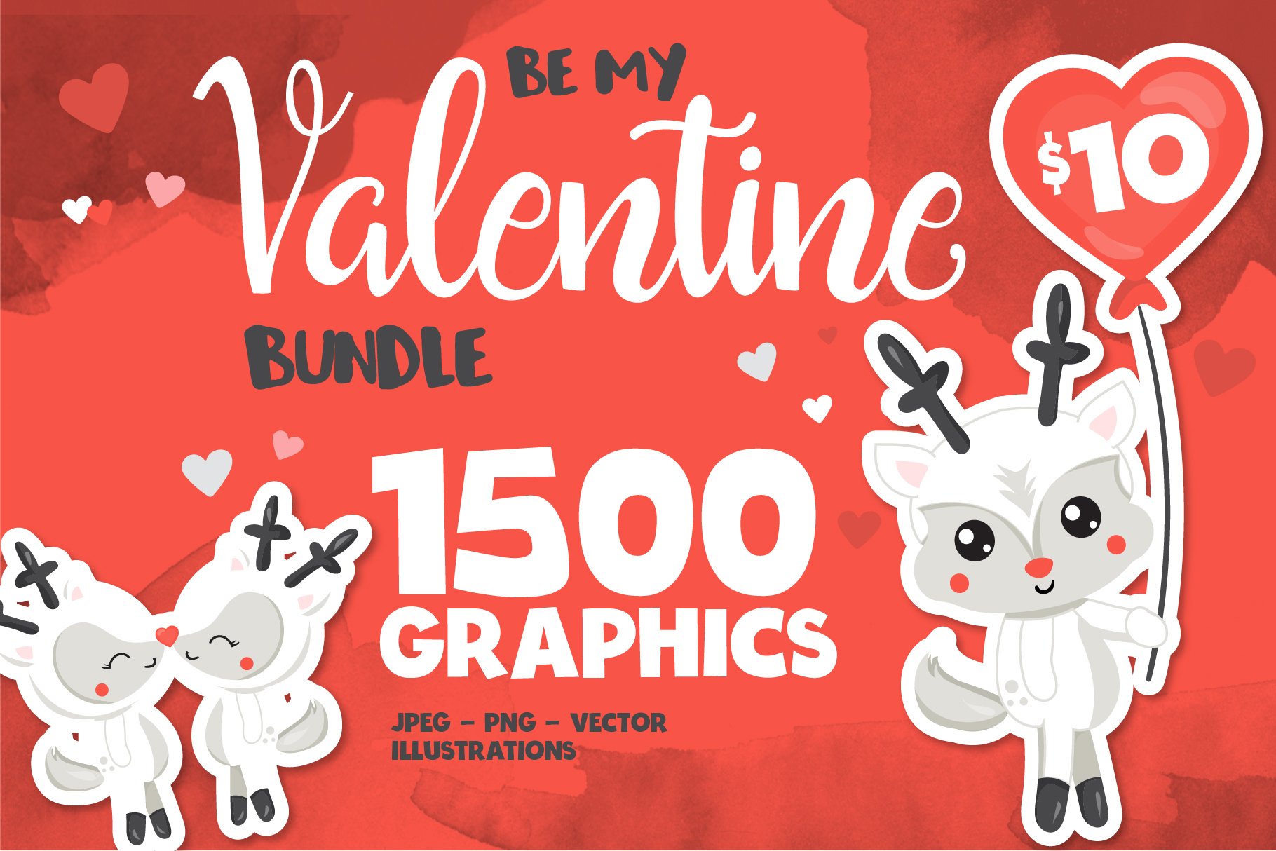 Valentine illustrations bundle - Baby Sublimation designs