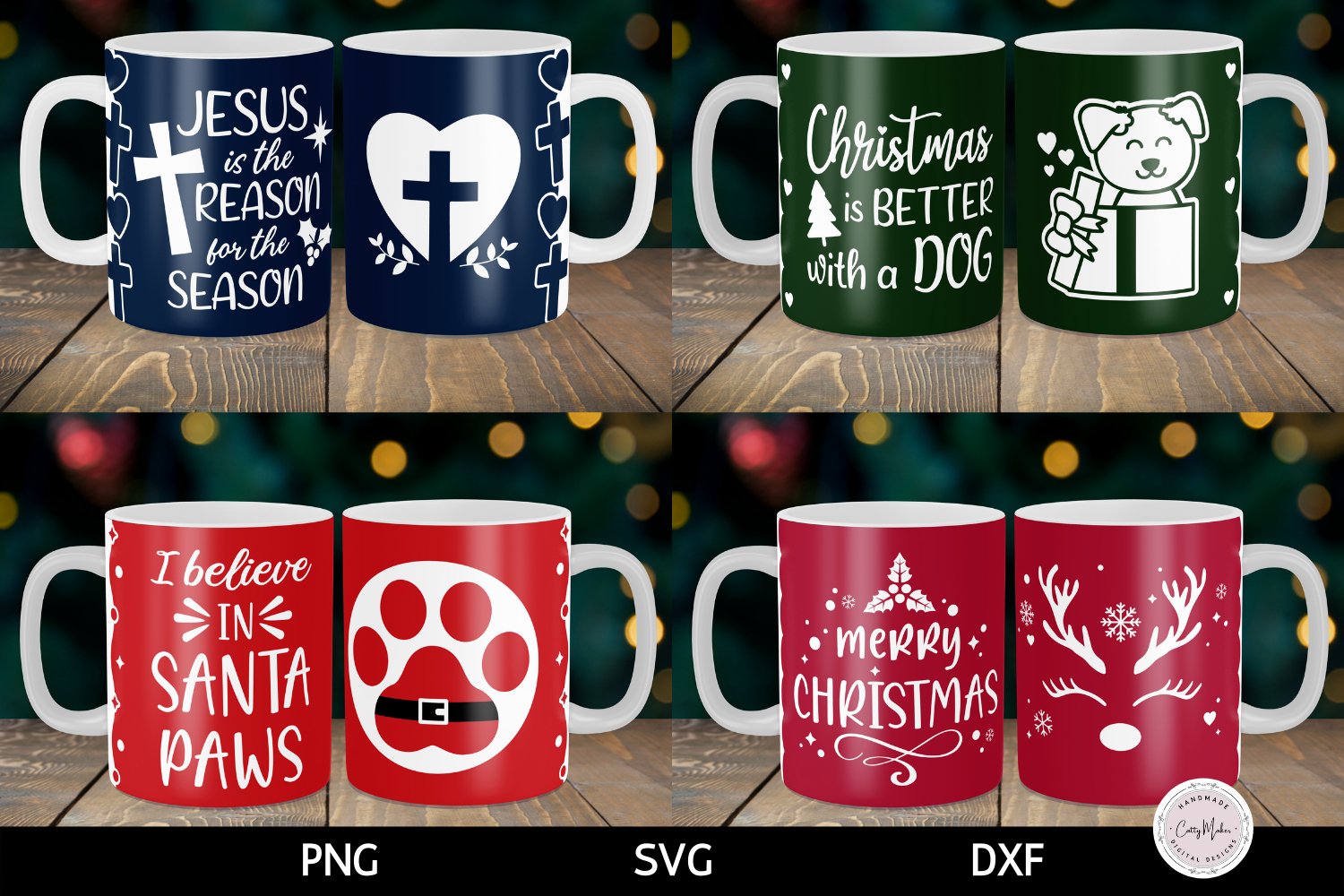 20 Christmas Mug Press SVG and PNG Designs view 3
