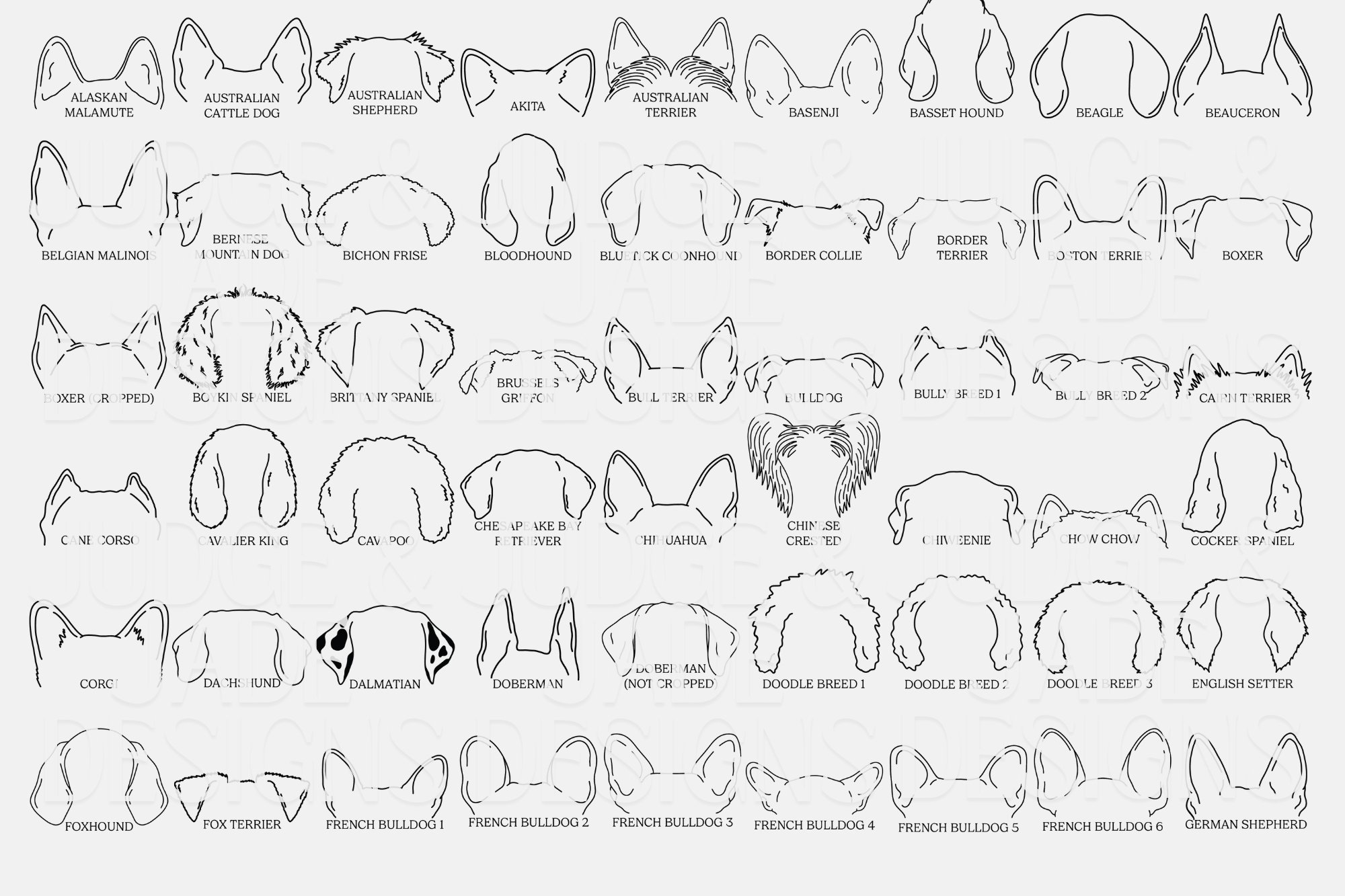 Dog Ear SVG Bundle, 115 Designs view 2