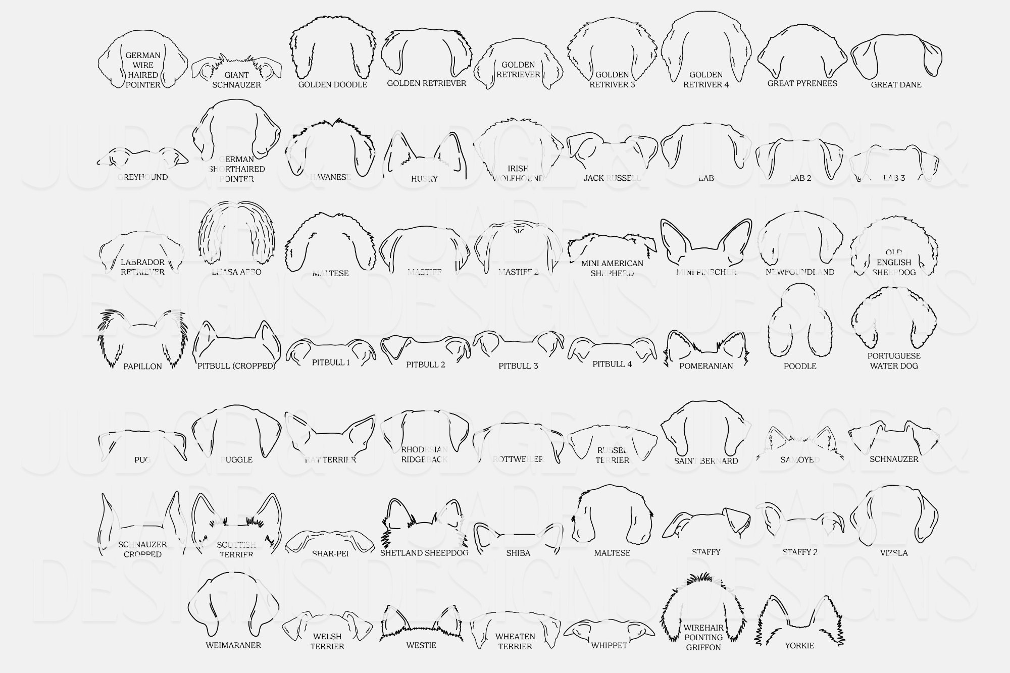 Dog Ear SVG Bundle, 115 Designs view 3