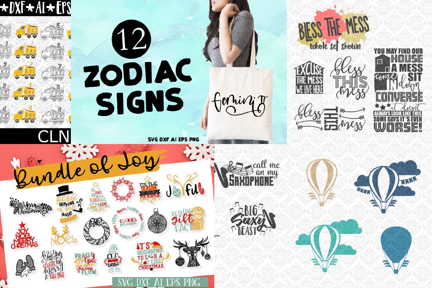 Huge Mega Pack SVG Bundle - 500 SVGs! view 3