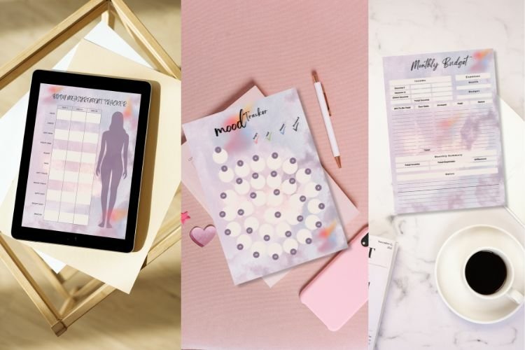 Printable Bullet Journal - Planner Bundle - kdp interiors view 3