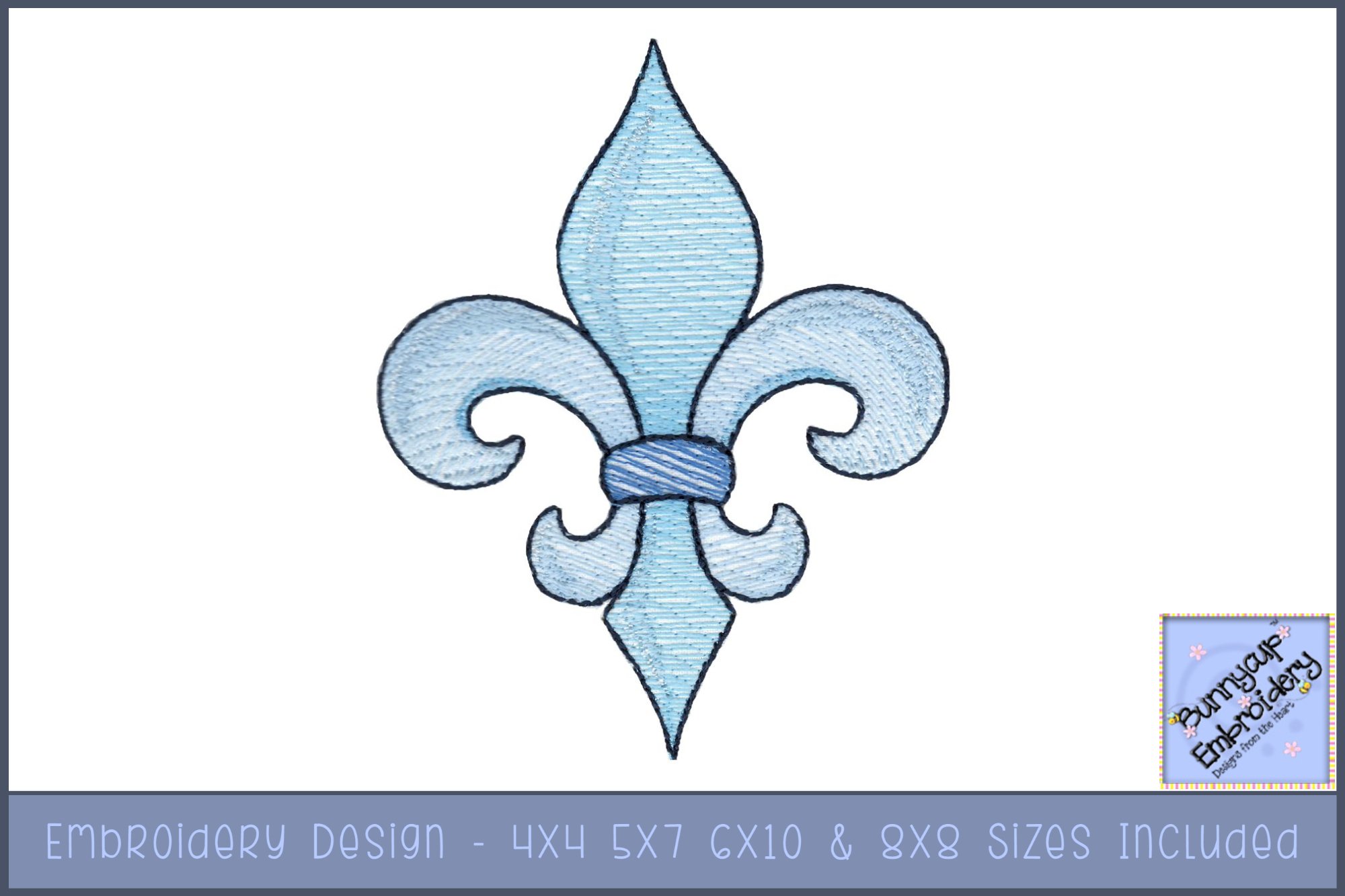 Sketch Fleur De Lis Embroidery Designs view 3
