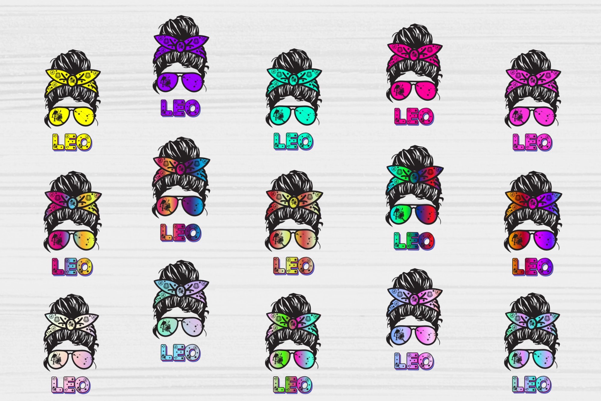 Messy Bun Sublimation Astrology , Messy Bun Star Sign view 2
