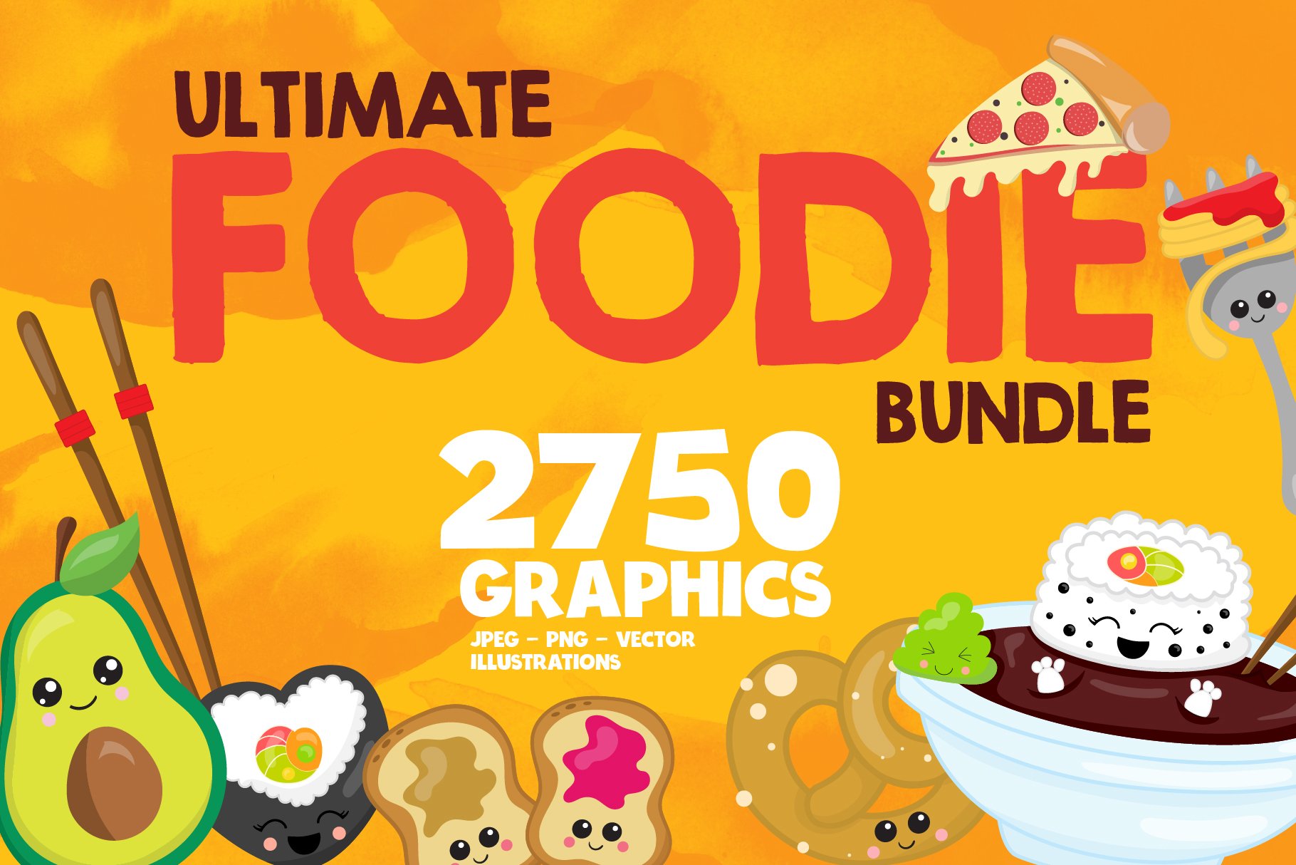 food illustrations bundle - food Sublimation designs